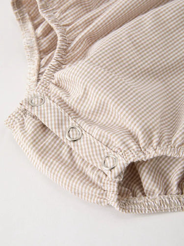 Fall Pumpkin Embroidery Smock Plaid Baby Girl Romper - 4 MOQ